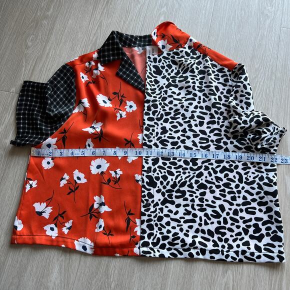 Collusion Flawed Blouse Womens US Size 4 Floral Mixed Pattern FLAWS - Picture 4 of 16